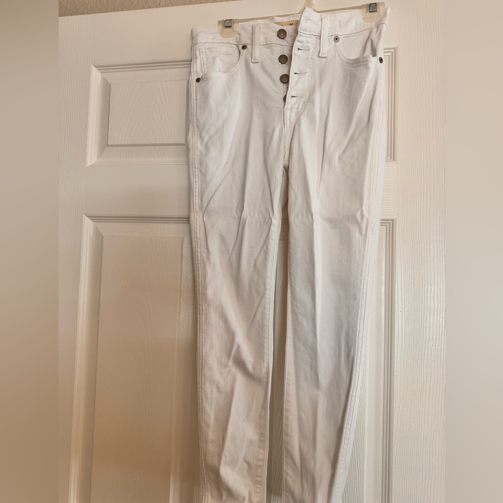 Madewell high rise skinny jeans, button fly, 27 petite